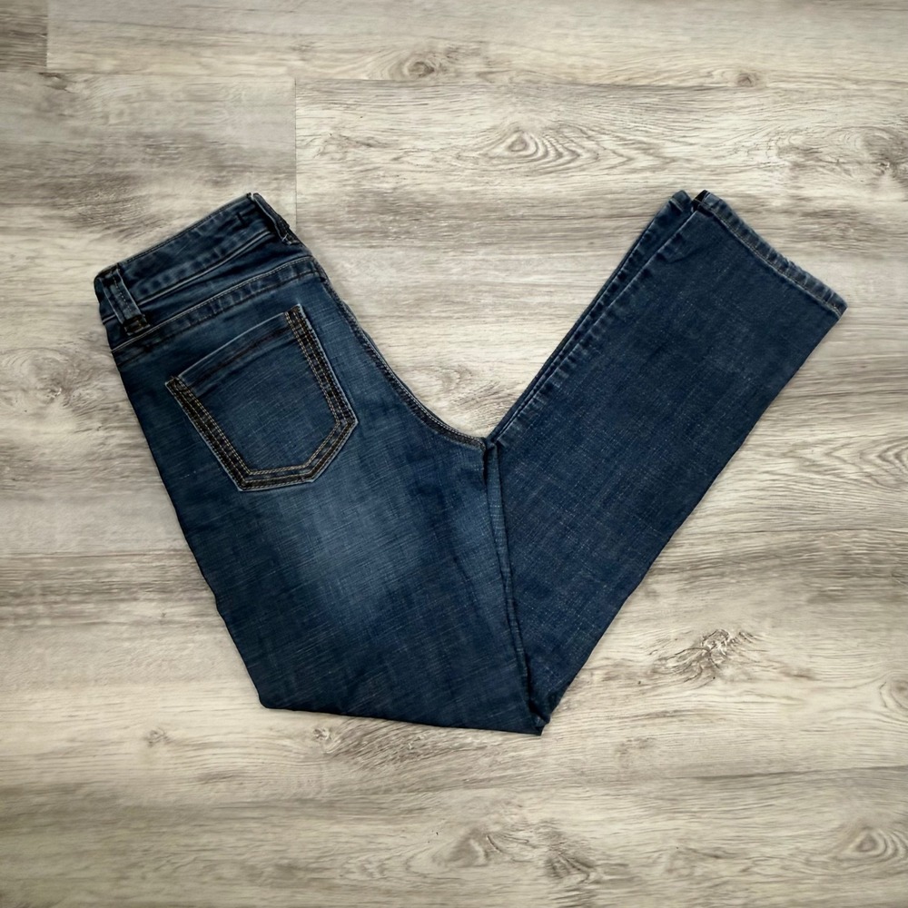 Lee Platinum Label Womens Midrise Straight Leg Jeans Blue Medium Wash Size 8